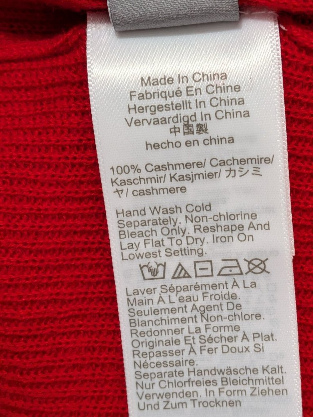 NWT J. CREW 100% Cashmere Short Sleeve Sweater Red Womens size L - Picture 13 of 14